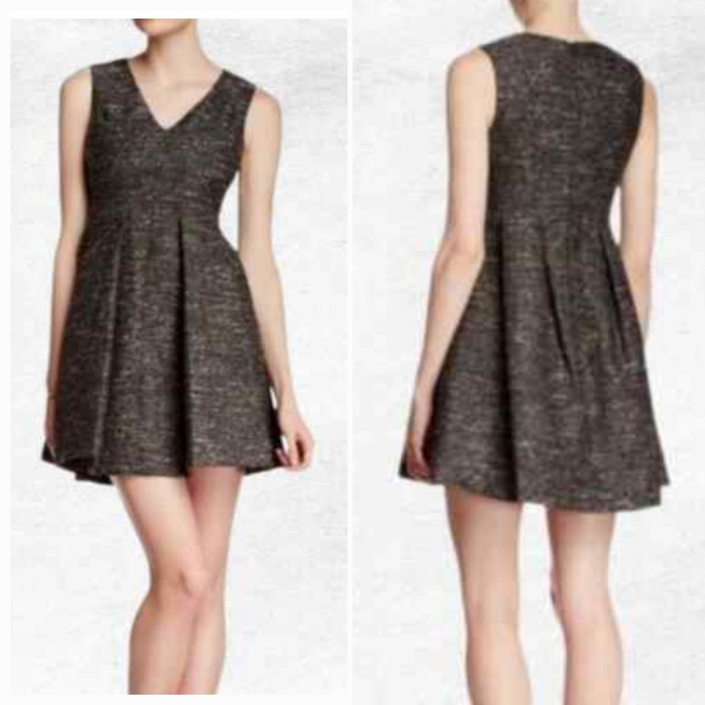 Mcginn Tweed Mini Coquette Festive Dress Size 4
